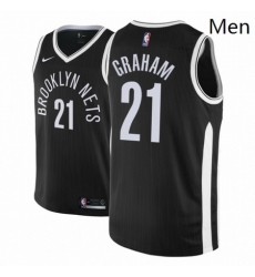 Men NBA 2018 19 Brooklyn Nets 21 Treveon Graham City Edition Black Jersey Men NBA 2018 19 Brooklyn Nets 21 Treveon Graham City Edition Black Jersey