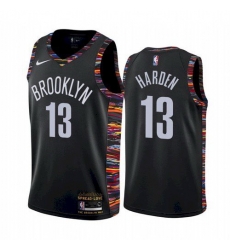 Men Nike Brooklyn Nets 13 James Harden Black NBA Swingman City Edition 2018 19 Jersey Men Nike Brooklyn Nets 13 James Harden Black NBA Swingman City Edition 2018 19 Jersey