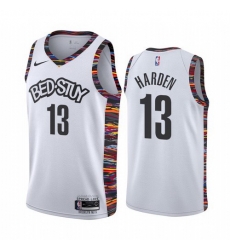 Men Nike Brooklyn Nets 13 James Harden Men 2019 20 White BED STUY City Edition Stitched NBA Jersey Men Nike Brooklyn Nets 13 James Harden Men 2019 20 White BED STUY City Edition Stitched NBA Jersey