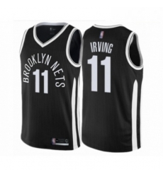 Mens Brooklyn Nets 11 Kyrie Irving Authentic Black Basketball Jersey City Edition Mens Brooklyn Nets 11 Kyrie Irving Authentic Black Basketball Jersey City Edition