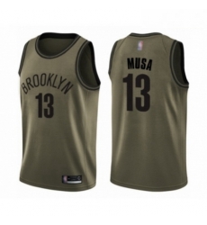 Mens Brooklyn Nets 13 Dzanan Musa Swingman Green Salute to Service Basketball Jersey Mens Brooklyn Nets 13 Dzanan Musa Swingman Green Salute to Service Basketball Jersey