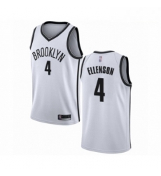 Mens Brooklyn Nets 4 Henry Ellenson Authentic White Basketball Jersey Association Edition Mens Brooklyn Nets 4 Henry Ellenson Authentic White Basketball Jersey Association Edition
