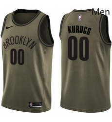 Mens Nike Brooklyn Nets 00 Rodions Kurucs Swingman Green Salute to Service NBA Jersey Mens Nike Brooklyn Nets 00 Rodions Kurucs Swingman Green Salute to Service NBA Jersey