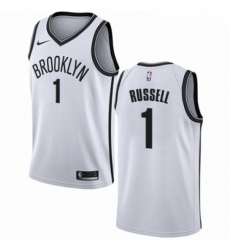 Mens Nike Brooklyn Nets 1 DAngelo Russell Authentic White NBA Jersey Association Edition Mens Nike Brooklyn Nets 1 DAngelo Russell Authentic White NBA Jersey Association Edition