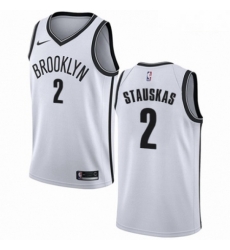 Mens Nike Brooklyn Nets 2 Nik Stauskas Swingman White NBA Jersey Association Edition Mens Nike Brooklyn Nets 2 Nik Stauskas Swingman White NBA Jersey Association Edition