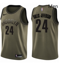 Mens Nike Brooklyn Nets 24 Rondae Hollis Jefferson Swingman Green Salute to Service NBA Jersey Mens Nike Brooklyn Nets 24 Rondae Hollis Jefferson Swingman Green Salute to Service NBA Jersey