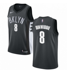 Mens Nike Brooklyn Nets 8 Spencer Dinwiddie Swingman Gray NBA Jersey Statement Edition Mens Nike Brooklyn Nets 8 Spencer Dinwiddie Swingman Gray NBA Jersey Statement Edition