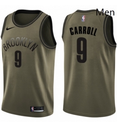 Mens Nike Brooklyn Nets 9 DeMarre Carroll Swingman Green Salute to Service NBA Jersey Mens Nike Brooklyn Nets 9 DeMarre Carroll Swingman Green Salute to Service NBA Jersey