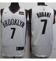 Nets 7 Kevin Durant White City Edition Nike Swingman Jersey Nets 7 Kevin Durant White City Edition Nike Swingman Jersey