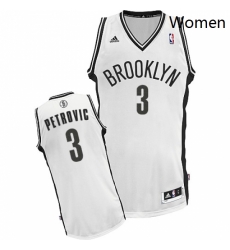 Womens Adidas Brooklyn Nets 3 Drazen Petrovic Swingman White Home NBA Jersey Womens Adidas Brooklyn Nets 3 Drazen Petrovic Swingman White Home NBA Jersey