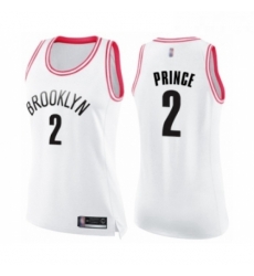 Womens Brooklyn Nets 2 Taurean Prince Swingman White Pink Fashion Basketball Jerse Womens Brooklyn Nets 2 Taurean Prince Swingman White Pink Fashion Basketball Jerse