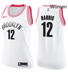 Womens Nike Brooklyn Nets 12 Joe Harris Swingman White Pink Fashion NBA Jersey Womens Nike Brooklyn Nets 12 Joe Harris Swingman White Pink Fashion NBA Jersey