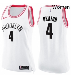 Womens Nike Brooklyn Nets 4 Jahlil Okafor Swingman WhitePink Fashion NBA Jersey Womens Nike Brooklyn Nets 4 Jahlil Okafor Swingman WhitePink Fashion NBA Jersey