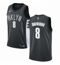 Womens Nike Brooklyn Nets 8 Spencer Dinwiddie Swingman Gray NBA Jersey Statement Edition Womens Nike Brooklyn Nets 8 Spencer Dinwiddie Swingman Gray NBA Jersey Statement Edition