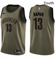 Youth Nike Brooklyn Nets 13 Shabazz Napier Swingman Green Salute to Service NBA Jersey Youth Nike Brooklyn Nets 13 Shabazz Napier Swingman Green Salute to Service NBA Jersey