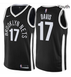 Youth Nike Brooklyn Nets 17 Ed Davis Swingman Black NBA Jersey City Edition Youth Nike Brooklyn Nets 17 Ed Davis Swingman Black NBA Jersey City Edition