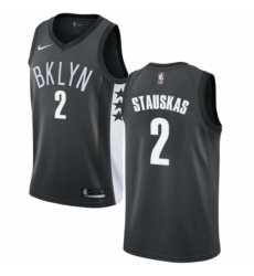 Youth Nike Brooklyn Nets 2 Nik Stauskas Authentic Gray NBA Jersey Statement Edition Youth Nike Brooklyn Nets 2 Nik Stauskas Authentic Gray NBA Jersey Statement Edition