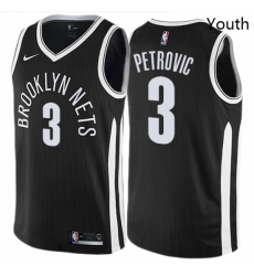 Youth Nike Brooklyn Nets 3 Drazen Petrovic Swingman Black NBA Jersey City Edition Youth Nike Brooklyn Nets 3 Drazen Petrovic Swingman Black NBA Jersey City Edition