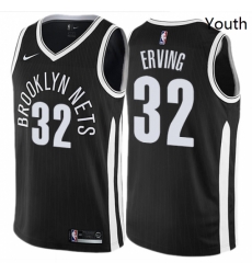 Youth Nike Brooklyn Nets 32 Julius Erving Swingman Black NBA Jersey City Edition Youth Nike Brooklyn Nets 32 Julius Erving Swingman Black NBA Jersey City Edition