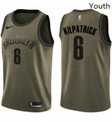Youth Nike Brooklyn Nets 6 Sean Kilpatrick Swingman Green Salute to Service NBA Jersey Youth Nike Brooklyn Nets 6 Sean Kilpatrick Swingman Green Salute to Service NBA Jersey