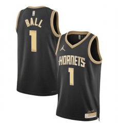 Men Charlotte Hornets 1 LaMelo Ball Black 2024 Select Series Stitched Basketball Jersey Men Charlotte Hornets 1 LaMelo Ball Black 2024 Select Series Stitched Basketball Jersey