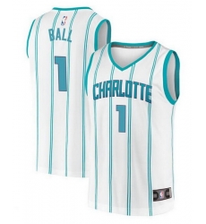 Men Charlotte Hornets 1 LaMelo Ball White Association Edition Stitched Basketball Jersey Men Charlotte Hornets 1 LaMelo Ball White Association Edition Stitched Basketball Jersey