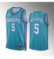 Men Charlotte Hornets 5 Mark Williams Teal 2023 24 Classic Edition Stitched Basketball Jersey Men Charlotte Hornets 5 Mark Williams Teal 2023 24 Classic Edition Stitched Basketball Jersey