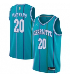 Men Nike Charlotte Hornets 20 Gordon Hayward Aqua NBA Jordan Swingman Hardwood Classics Jersey Men Nike Charlotte Hornets 20 Gordon Hayward Aqua NBA Jordan Swingman Hardwood Classics Jersey