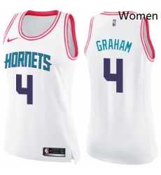 Womens Nike Charlotte Hornets 4 Devonte Graham Swingman White Pink Fashion NBA Jersey Womens Nike Charlotte Hornets 4 Devonte Graham Swingman White Pink Fashion NBA Jersey