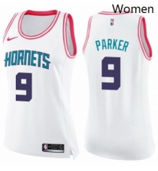 Womens Nike Charlotte Hornets 9 Tony Parker Swingman White Pink Fashion NBA Jersey Womens Nike Charlotte Hornets 9 Tony Parker Swingman White Pink Fashion NBA Jersey