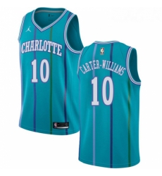 Womens Nike Jordan Charlotte Hornets 10 Michael Carter Williams Swingman Aqua Hardwood Classics NBA Jersey Womens Nike Jordan Charlotte Hornets 10 Michael Carter Williams Swingman Aqua Hardwood Classics NBA Jersey