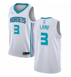 Womens Nike Jordan Charlotte Hornets 3 Jeremy Lamb Authentic White NBA Jersey Association Edition Womens Nike Jordan Charlotte Hornets 3 Jeremy Lamb Authentic White NBA Jersey Association Edition