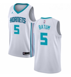 Womens Nike Jordan Charlotte Hornets 5 Nicolas Batum Authentic White NBA Jersey Association Edition Womens Nike Jordan Charlotte Hornets 5 Nicolas Batum Authentic White NBA Jersey Association Edition