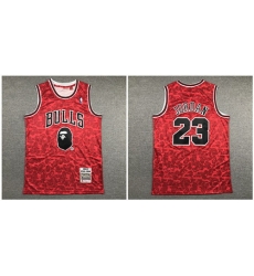 Bulls Bape 23 Michael Jordan Red 1996 97 Hardwood Classics Jersey Bulls Bape 23 Michael Jordan Red 1996 97 Hardwood Classics Jersey