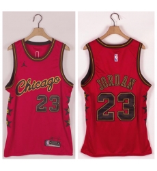 Men Bulls 23 Michael Jordan Red Commemorative Edition Jordan Brand Swingman Jersey Men Bulls 23 Michael Jordan Red Commemorative Edition Jordan Brand Swingman Jersey