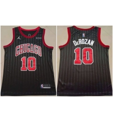 Men Chicago Bulls 10 DeMar DeRozan Black Stitched Basketball Jersey Men Chicago Bulls 10 DeMar DeRozan Black Stitched Basketball Jersey
