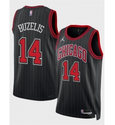 Men Chicago Bulls 14 Matas Buzelis Black 2024 Draft Statement Edition Stitched Basketball Jersey Men Chicago Bulls 14 Matas Buzelis Black 2024 Draft Statement Edition Stitched Basketball Jersey