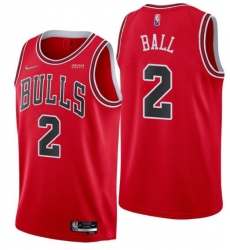 Men Chicago Bulls 2 Lonzo Ball 75th Anniversary Red Swingman Stitched Basketball Jersey Men Chicago Bulls 2 Lonzo Ball 75th Anniversary Red Swingman Stitched Basketball Jersey