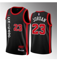 Men Chicago Bulls 23 Michael Jordan Black 2023 24 City Edition Stitched Basketball Jersey Men Chicago Bulls 23 Michael Jordan Black 2023 24 City Edition Stitched Basketball Jersey