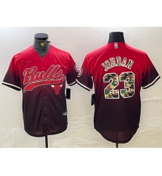Men Chicago Bulls 23 Michael Jordan Red Black With Patch Cool Base Stitched Baseball jerseys 1 Men Chicago Bulls 23 Michael Jordan Red Black With Patch Cool Base Stitched Baseball jerseys 1