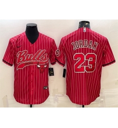 Men Chicago Bulls 23 Michael Jordan Red Cool Base Stitched Baseball Jersey Men Chicago Bulls 23 Michael Jordan Red Cool Base Stitched Baseball Jersey