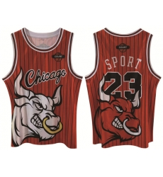 Men Chicago Bulls 23 Michael Jordan Red Print Basketball Jerse Men Chicago Bulls 23 Michael Jordan Red Print Basketball Jerse