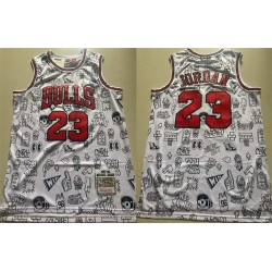 Men Chicago Bulls 23 Michael Jordan White 1997 98 Stitched Basketball Jersey