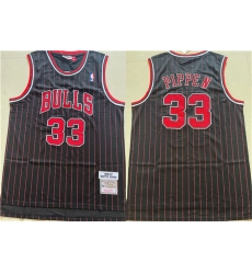 Men Chicago Bulls 33 Scottie Pippen Black 1996 97 Throwback Stitched Jersey Men Chicago Bulls 33 Scottie Pippen Black 1996 97 Throwback Stitched Jersey