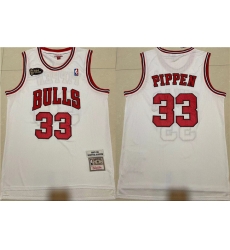 Men Chicago Bulls 33 Scottie Pippen White 1997 98 Throwback Stitched Jersey Men Chicago Bulls 33 Scottie Pippen White 1997 98 Throwback Stitched Jersey