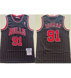 Men Chicago Bulls 91 Dennis Rodman Black 1996 97 Throwback Stitched Jersey Men Chicago Bulls 91 Dennis Rodman Black 1996 97 Throwback Stitched Jersey