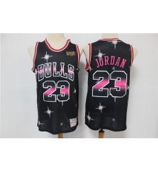 Men Chicago Bulls Michael Jordan 23 Full Stars Black Limited Jersey Men Chicago Bulls Michael Jordan 23 Full Stars Black Limited Jersey