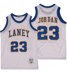 Men Laney 23 Michael Jordan High School Basketball Jersey White Men Laney 23 Michael Jordan High School Basketball Jersey White