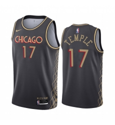 Men Nike Chicago Bulls 17 Garrett Temple Black NBA Swingman 2020 21 City Edition Jersey Men Nike Chicago Bulls 17 Garrett Temple Black NBA Swingman 2020 21 City Edition Jersey