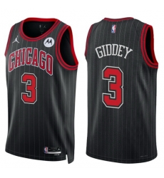 Men Nike Chicago Bulls Josh Giddey #3 Stitched Basketball Swingman Jersey Black Men Nike Chicago Bulls Josh Giddey #3 Stitched Basketball Swingman Jersey Black